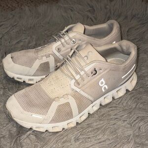 On Running Light Beige Athletic Shoes